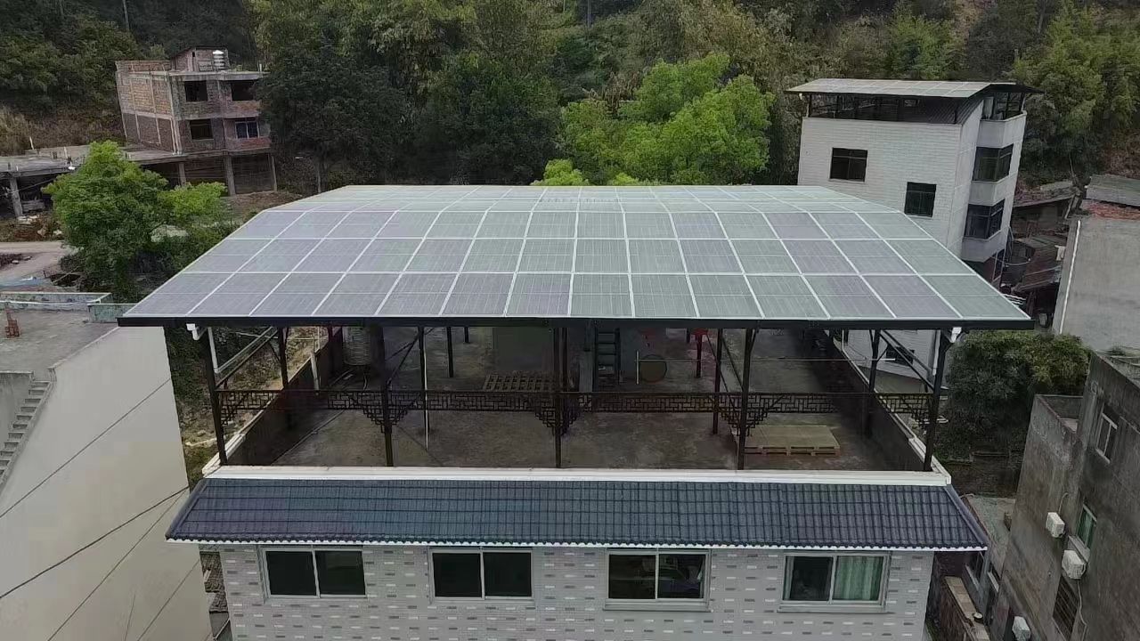 镇江15kw+10kwh自建别墅家庭光伏储能系统